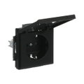 SCHUKO® Steckdosen-Einsatz Safety+ mit Klappdeckel anthrazit - Plattform 63
