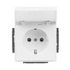 SCHUKO® Steckdosen-Einsatz Safety+ mit Klappdeckel studioweiß - Plattform 63