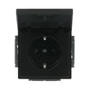 SCHUKO® Steckdosen-Einsatz Safety+ mit Klappdeckel schwarz matt - Plattform 63