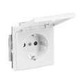 SCHUKO® Steckdosen-Einsatz Safety+ mit Klappdeckel ohne Spreize studioweiß -