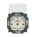 SCHUKO® Steckdosen-Einsatz Safety+ mit Klappdeckel ohne Spreize studioweiß -