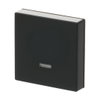 Bedienelement für Schalter/Dimmer Einzeltaster mit Glimmlampe schwarz matt -