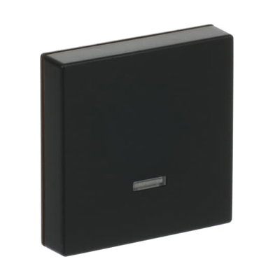 Bedienelement für Schalter/Dimmer Einzeltaster mit Glimmlampe schwarz matt -