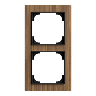 Abdeckrahmen 2-fach Holz Walnuss - Busch-art linear®   