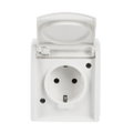 SCHUKO® Steckdose mit Klappdeckel 16 A weiß - ocean® mit Klappdeckel