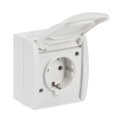 SCHUKO® Steckdose mit Klappdeckel 16 A weiß - ocean® mit Klappdeckel