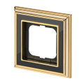Abdeckrahmen 1-fach Messing poliert anthrazit - Busch-dynasty®   
