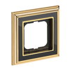 Abdeckrahmen 1-fach Messing poliert anthrazit - Busch-dynasty®   