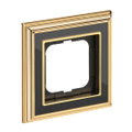 Abdeckrahmen 1-fach Messing poliert anthrazit - Busch-dynasty®   