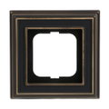 Abdeckrahmen 1-fach Messing antik anthrazit - Busch-dynasty®   
