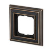 Abdeckrahmen 1-fach Messing antik anthrazit - Busch-dynasty®   