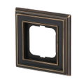 Abdeckrahmen 1-fach Messing antik anthrazit - Busch-dynasty®   