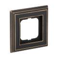 Abdeckrahmen 1-fach Messing antik anthrazit - Busch-dynasty®   