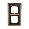 Abdeckrahmen 2-fach Messing poliert anthrazit - Busch-dynasty®   