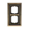 Abdeckrahmen 2-fach Messing poliert anthrazit - Busch-dynasty®   