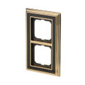 Abdeckrahmen 2-fach Messing poliert anthrazit - Busch-dynasty®   