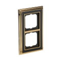 Abdeckrahmen 2-fach Messing poliert anthrazit - Busch-dynasty®   
