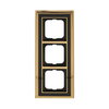 Abdeckrahmen 3-fach Messing poliert anthrazit - Busch-dynasty®   