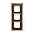 Abdeckrahmen 3-fach Messing poliert anthrazit - Busch-dynasty®   