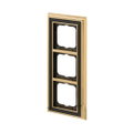 Abdeckrahmen 3-fach Messing poliert anthrazit - Busch-dynasty®   