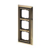 Abdeckrahmen 3-fach Messing poliert Dekor anthrazit - Busch-dynasty®   
