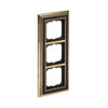 Abdeckrahmen 3-fach Messing poliert Dekor anthrazit - Busch-dynasty®   