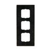 Abdeckrahmen 3-fach Messing poliert Dekor anthrazit - Busch-dynasty®   