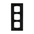Abdeckrahmen 3-fach Messing poliert Dekor anthrazit - Busch-dynasty®   