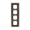 Abdeckrahmen 4-fach Messing poliert Dekor anthrazit - Busch-dynasty®   