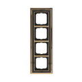 Abdeckrahmen 4-fach Messing poliert Dekor anthrazit - Busch-dynasty®   