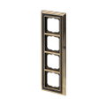 Abdeckrahmen 4-fach Messing poliert Dekor anthrazit - Busch-dynasty®   