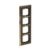 Abdeckrahmen 4-fach Messing poliert Dekor anthrazit - Busch-dynasty®   
