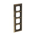 Abdeckrahmen 4-fach Messing poliert Dekor anthrazit - Busch-dynasty®   