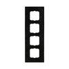 Abdeckrahmen 4-fach Messing poliert Dekor anthrazit - Busch-dynasty®   