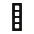 Abdeckrahmen 4-fach Messing poliert Dekor anthrazit - Busch-dynasty®   