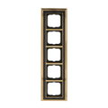 Abdeckrahmen 5-fach Messing poliert Dekor anthrazit - Busch-dynasty®   