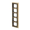 Abdeckrahmen 5-fach Messing poliert Dekor anthrazit - Busch-dynasty®   