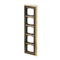 Abdeckrahmen 5-fach Messing poliert Dekor anthrazit - Busch-dynasty®   