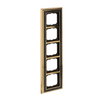 Abdeckrahmen 5-fach Messing poliert Dekor anthrazit - Busch-dynasty®   
