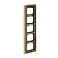 Abdeckrahmen 5-fach Messing poliert Dekor anthrazit - Busch-dynasty®   