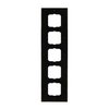 Abdeckrahmen 5-fach Messing poliert Dekor anthrazit - Busch-dynasty®   