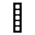 Abdeckrahmen 5-fach Messing poliert Dekor anthrazit - Busch-dynasty®   