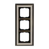 Abdeckrahmen 3-fach Messing antik elfenbeinweiß - Busch-dynasty®   