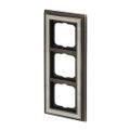Abdeckrahmen 3-fach Messing antik elfenbeinweiß - Busch-dynasty®   