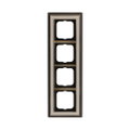 Abdeckrahmen 4-fach Messing antik elfenbeinweiß - Busch-dynasty®   