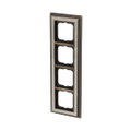 Abdeckrahmen 4-fach Messing antik elfenbeinweiß - Busch-dynasty®   