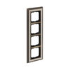 Abdeckrahmen 4-fach Messing antik elfenbeinweiß - Busch-dynasty®   