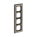 Abdeckrahmen 4-fach Messing antik elfenbeinweiß - Busch-dynasty®   