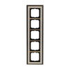 Abdeckrahmen 5-fach Messing antik elfenbeinweiß - Busch-dynasty®   