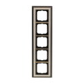 Abdeckrahmen 5-fach Messing antik elfenbeinweiß - Busch-dynasty®   